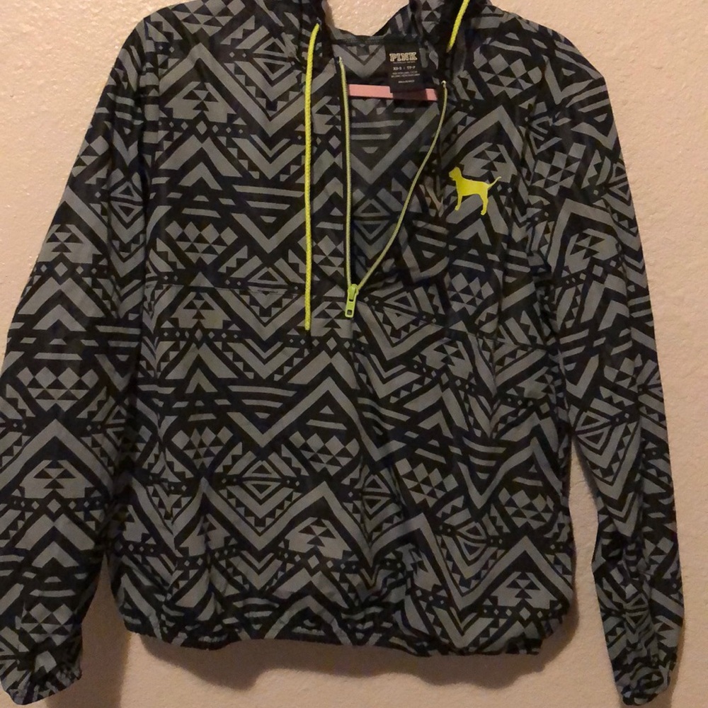 Pink tribal print windbreaker